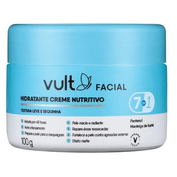 Hidratante Creme Facial Nutritivo Vult 7 em 1 100G