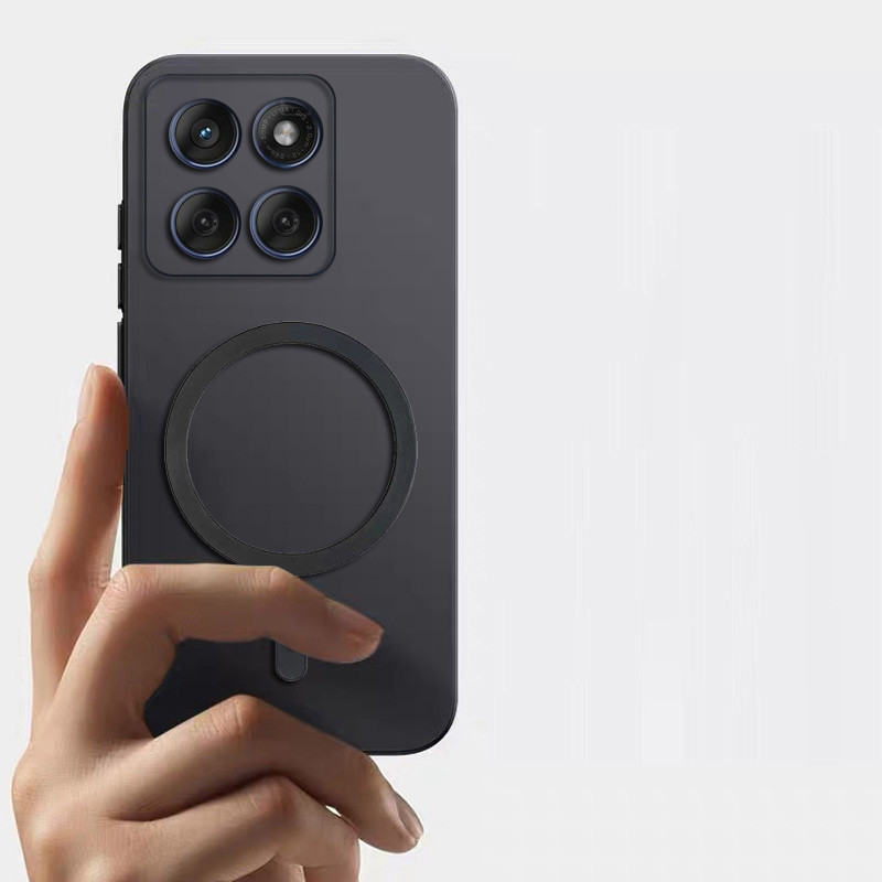 Capa Traseira Para Motorola Moto Edge 70 Fusion/G77/G67 Silicone TPU Macia À Prova De Choque Com Adesivo De Carregamento