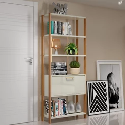 Estante para Livros 185cm X 73cm Contemporâneo