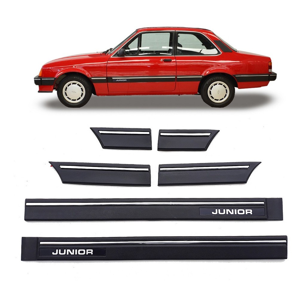Jogo Friso Lateral Chevette Junior 87 88 89 90 91 94 Adesivo