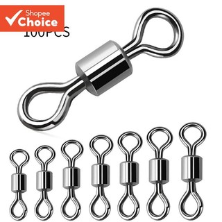100 Pçs Balde De Pesca Rolamento Giratório Resistente À Corrosão Anel Sólido LB Isca Conector Para Água Doce E Salgada