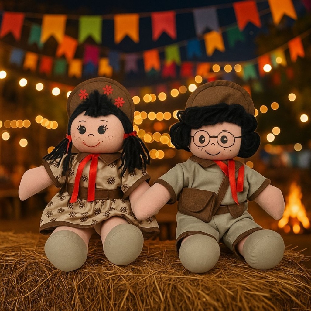 Casal Cangaceiro Decorativo Festa Junina Maria Bonita Lampião Arraiá Mesa