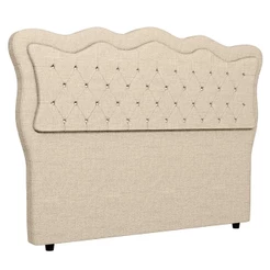 Cabeceira Casal Queen Cama Box 160cm Oregon Z04 Linho Bege - Mpozenato