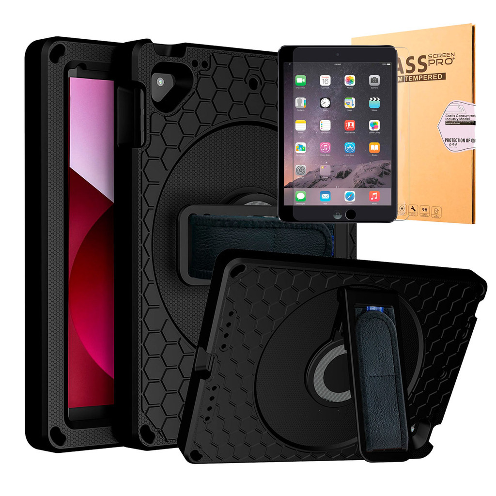 Capa Shock Infantil Com Rotação Arctodus Para iPad Air 1 Air 2 / iPad 5 6 / iPad Pro 9.7" 2018 + Película de Vidro