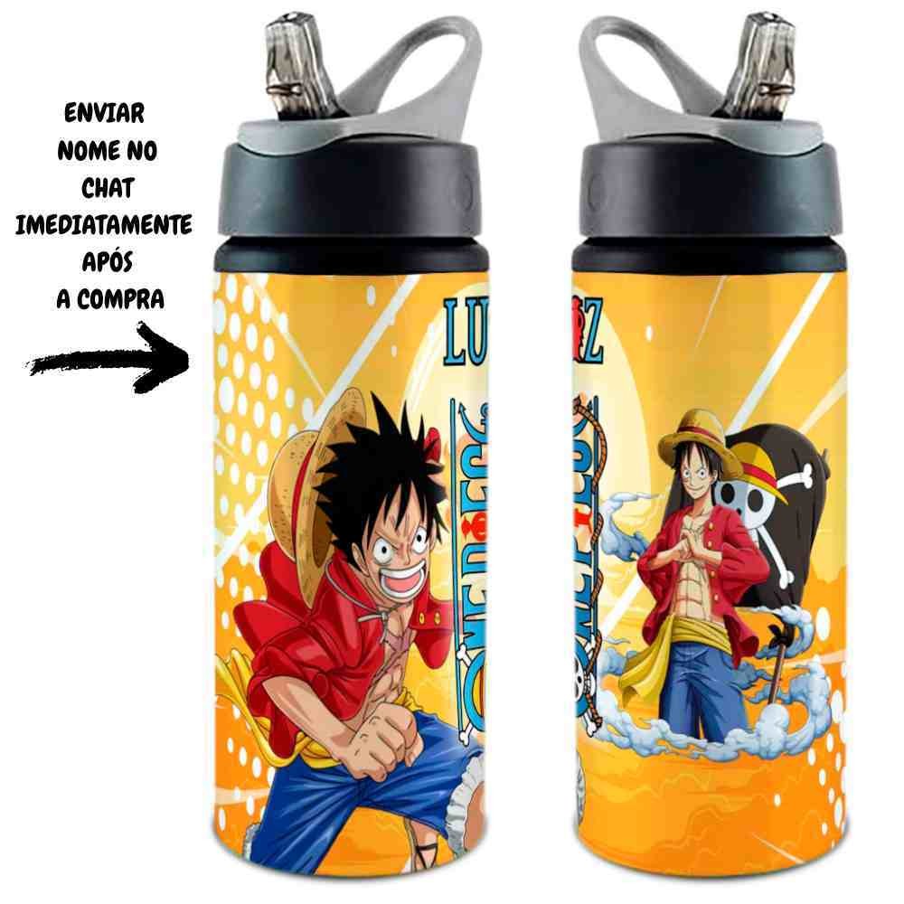 Garrafa Squeeze One Piece COM NOME Com Alça e Bico Retrátil 600 ML em Oferta na Shopee