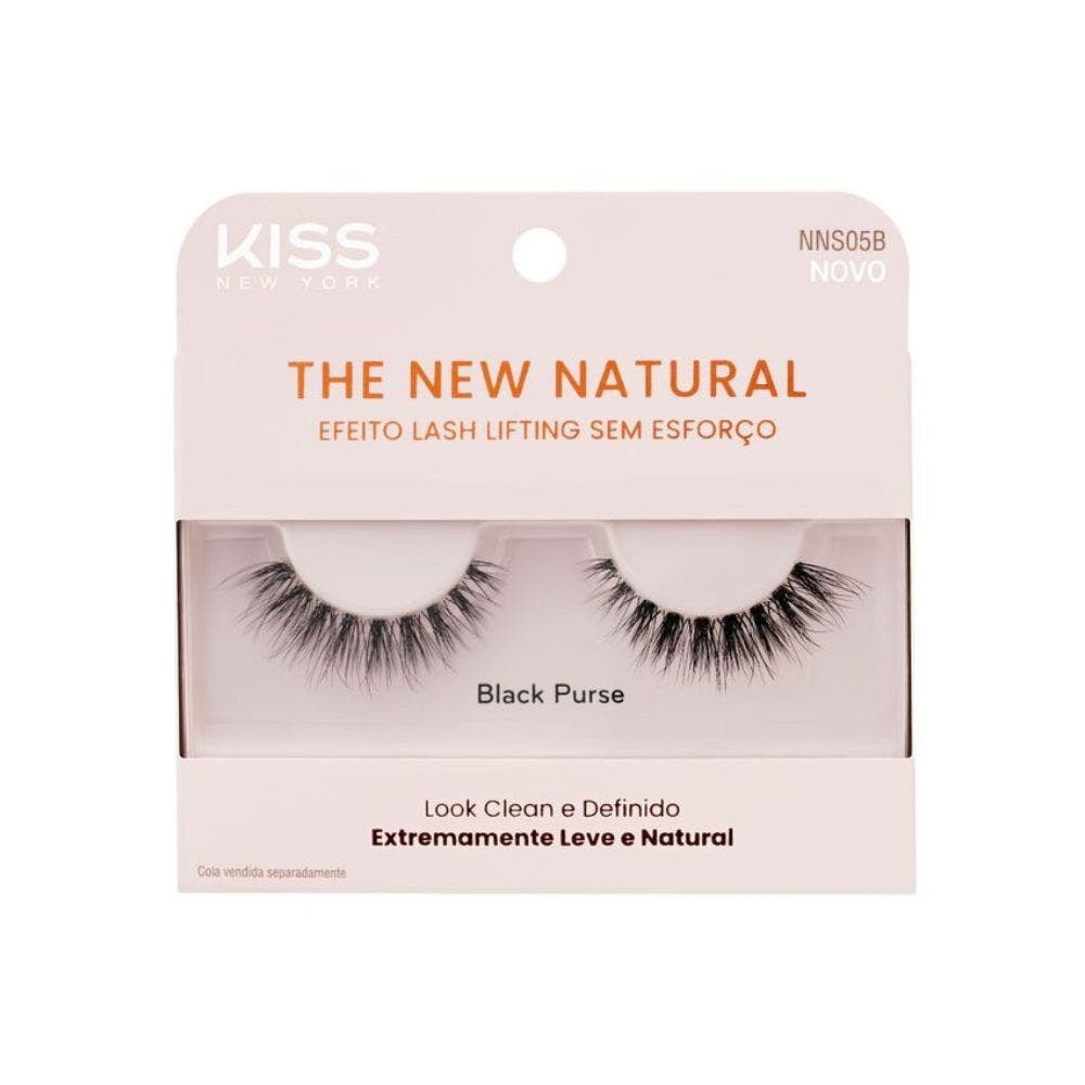 Cílios Postiços Kiss New York The New Natural Black Purse em Oferta na Shopee