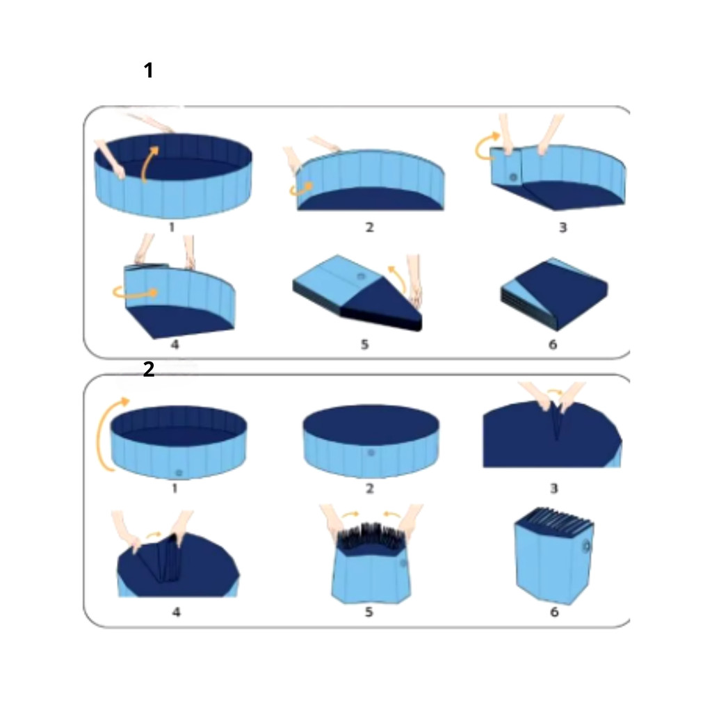 Piscina desmontável, dobrável
