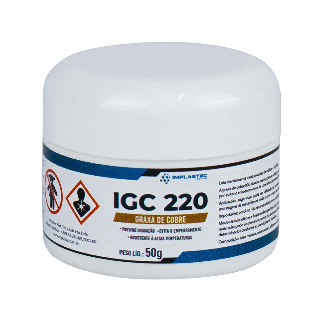 Pasta de Cobre IMPLASTEC IGC 220 - 50g em Oferta na Shopee