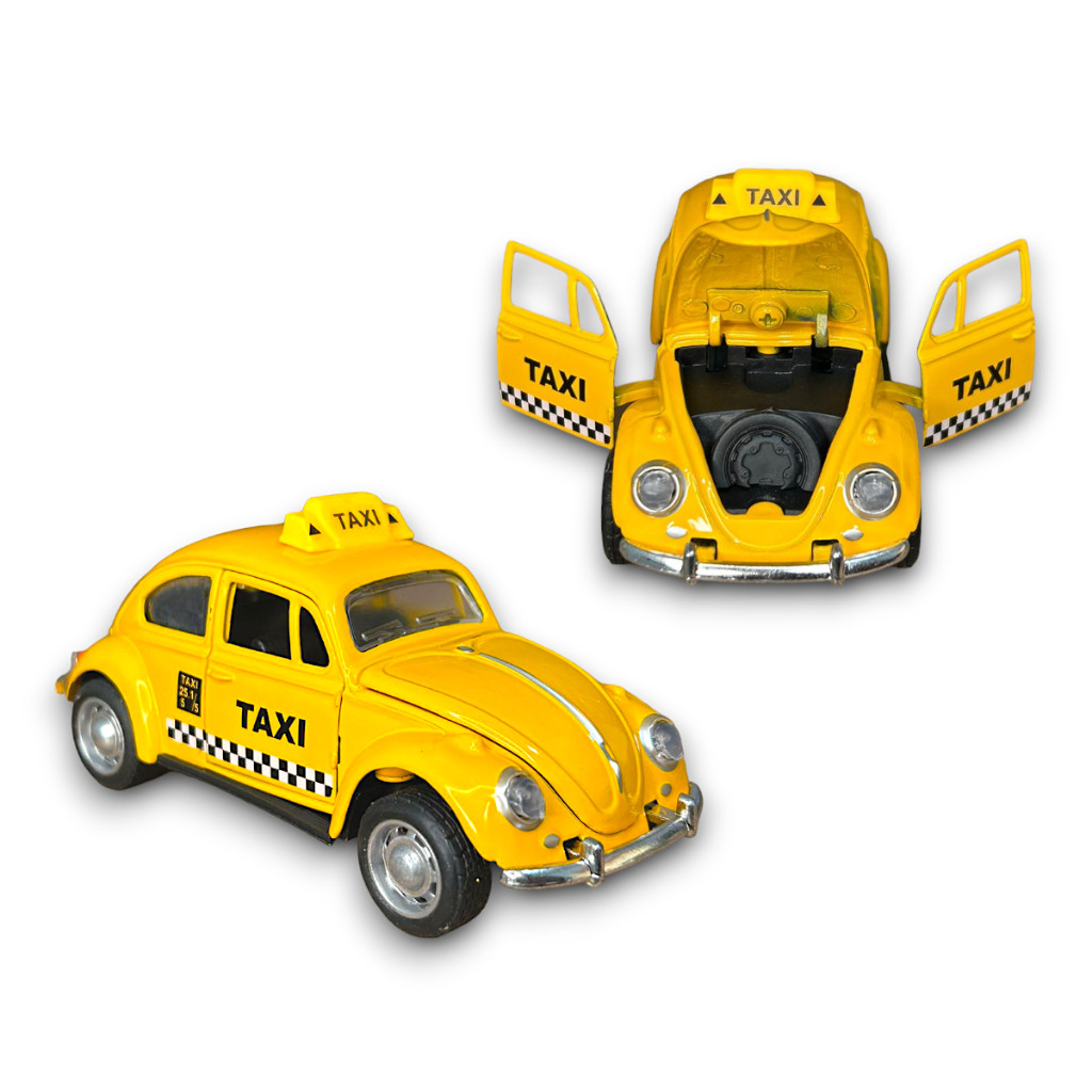 Fusca Táxi Miniatura Carrinho De Ferro Fusquinha Abre Porta Capô Fricção em Oferta na Shopee