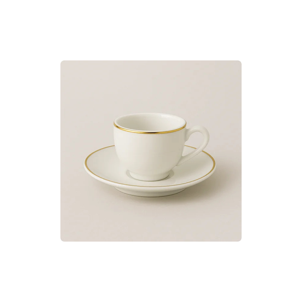 Xícara e Pires Para Chá Em Porcelana 220Ml Legacy Gold L'hermitage — imagem 2 de 2