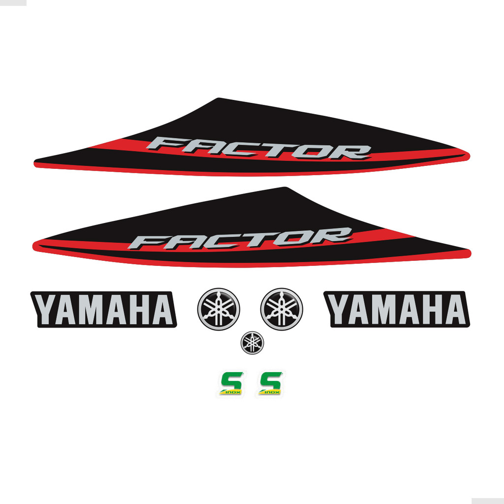 Kit Adesivos Para Yamaha Factor 125 Ybr 2014 Moto Vermelha em Oferta na Shopee