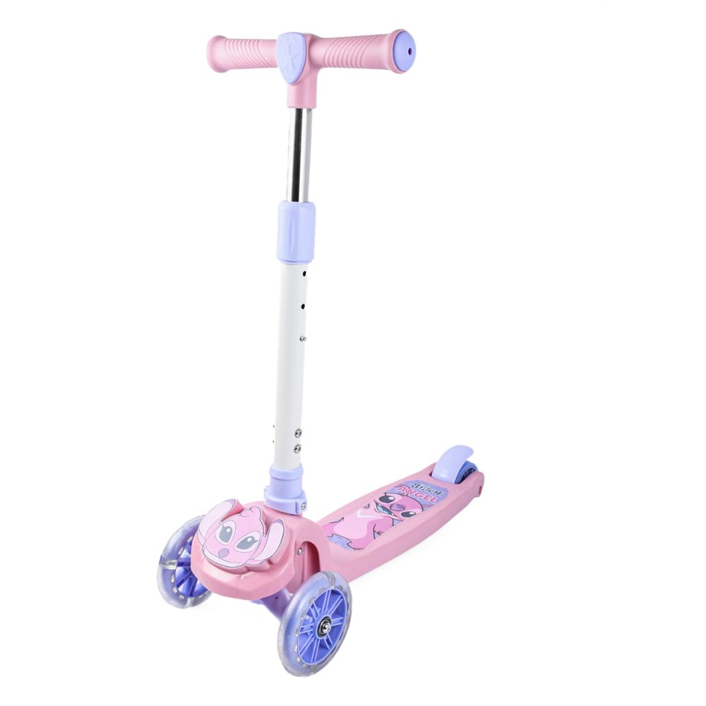 Patinete Infantil - 3 Rodas com Luzes - Stitch - Angel - Disney - BBR Toys - Mom & Baby