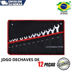 Jogo Chave Combinada Boca Estrela 8/12 Peças Profissional