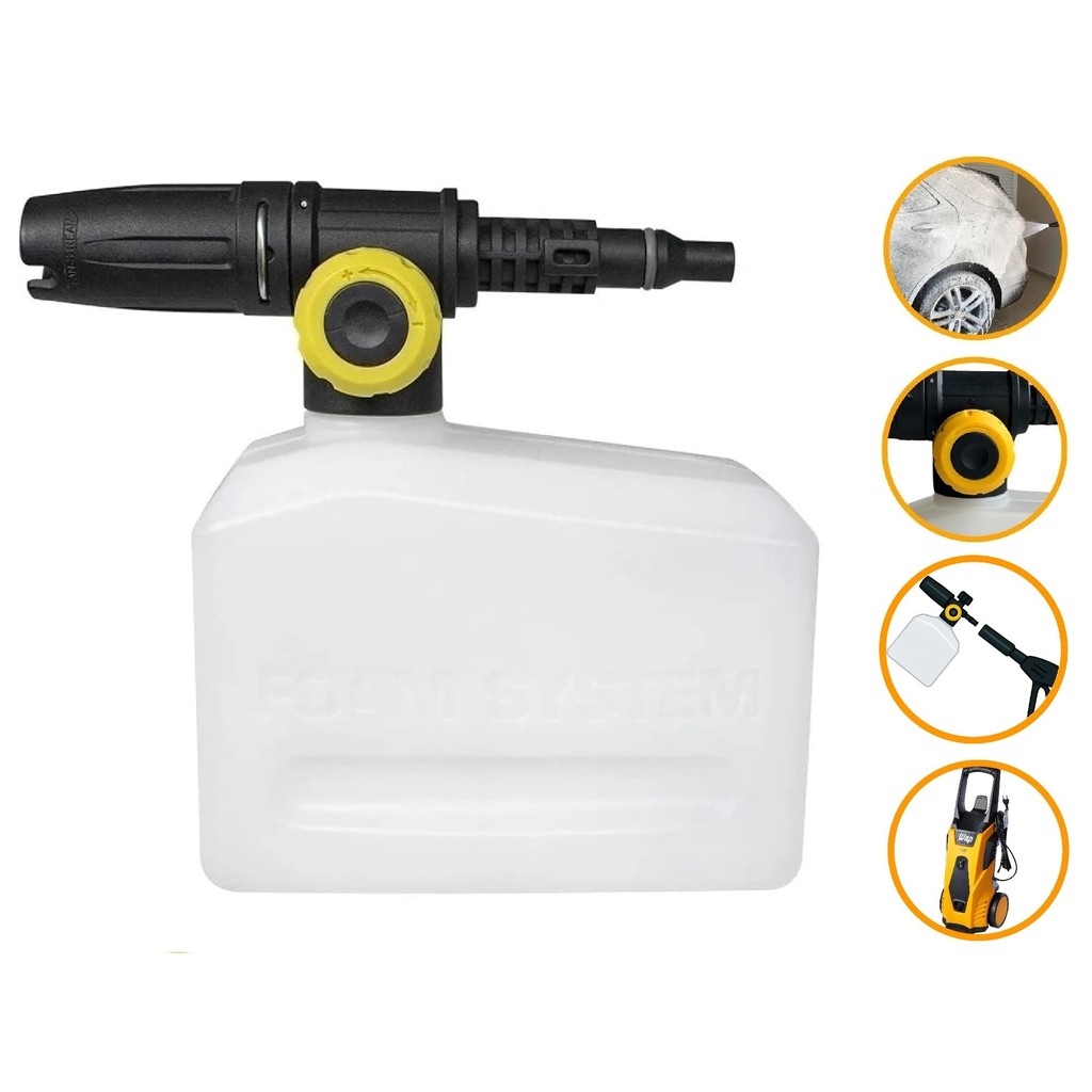 Canhão Espuma Snow Foam Difusor Aplicador Detergente Espuma Wap Líder 2200 Lavadora Alta Pressão