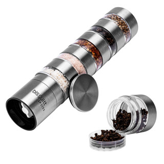 Moedor de Pimenta Temperos Sal e Grãos 5 em 1 Manual Cerâmica Biscuitt Spices Inox em Oferta na Shopee