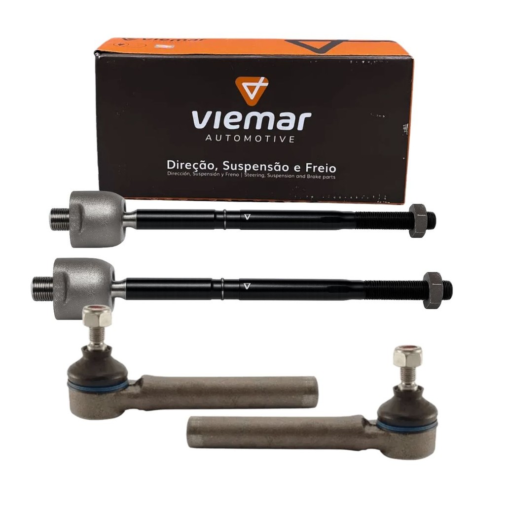 Kit Terminal Ponteira + Terminal Barra Axial Linea Punto Direcao Hidraulica Viemar