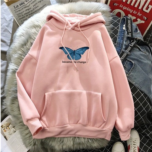 Moletom Blusa de Frio canguru Unissex Borboleta Change Moda 2025 Tumblr Envio Imediato em Oferta na Shopee