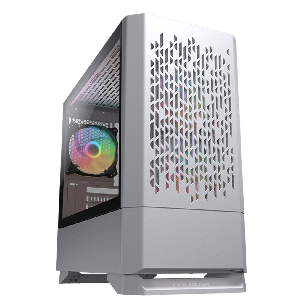 Gabinete Gamer Cougar MG140 AIR RGB, Mini Tower, Vidro Temperado, mATX, White, Sem Fonte - 385JM80.0002