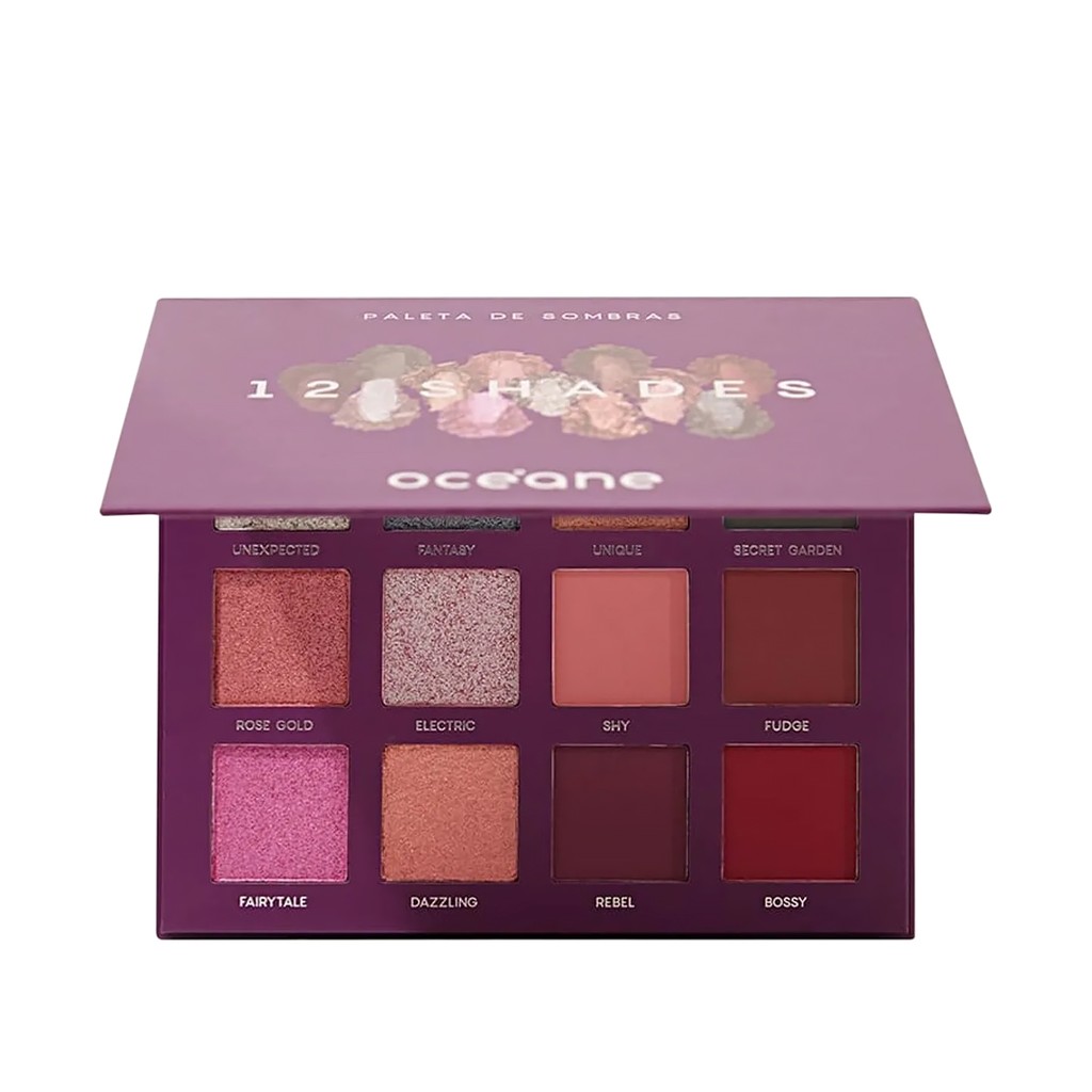 Océane Purple 12 Shades - Paleta de Sombras 26,5g em Oferta na Shopee