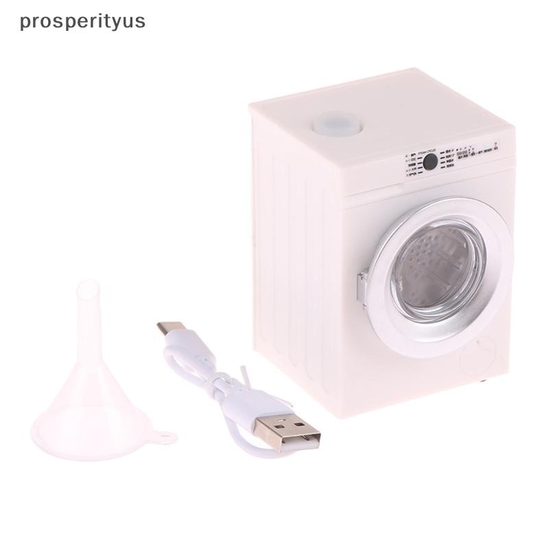 [prosperityus] Máquina De Lavar Em Miniatura Para Casa De Bonecas , Lavadora De Tambor , Modelo De Lavanderia , Decoraçã em Oferta na Shopee
