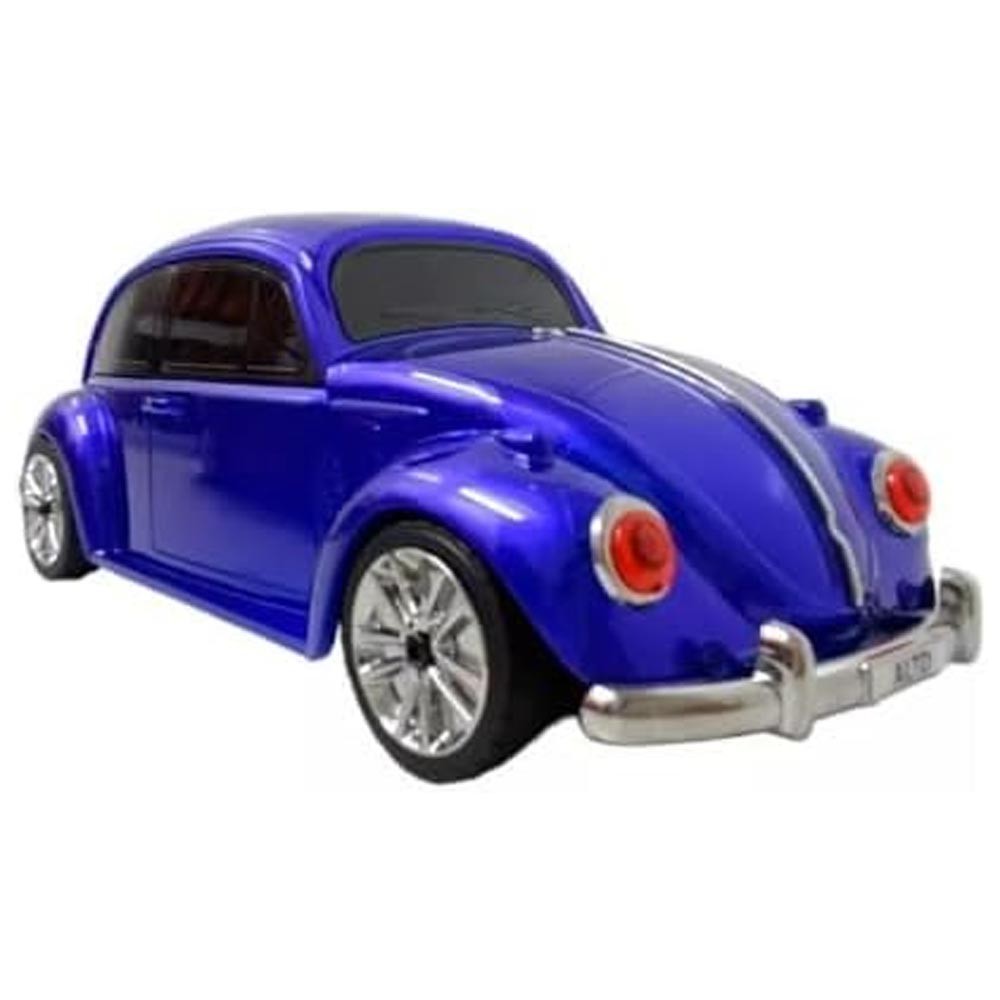 Caixinha De Som Fusca Bluetooth Led Miniatura De Carro Fuscão Azul