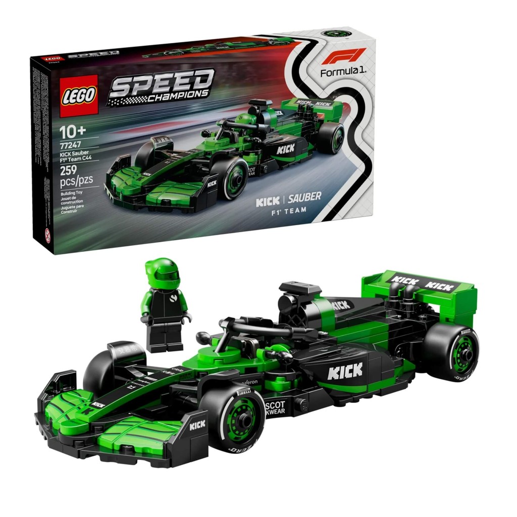 LEGO Speed Champions KICK Sauber F1 Team C44 259 Peças Carro de Corrida Fórmula 1 – 4111177247 em Oferta na Shopee