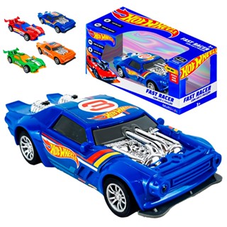 Hot Wheels Fast Racer Carrinho De Fricção Emite Som De Motor E Luz Para Crianças Multikids em Oferta na Shopee