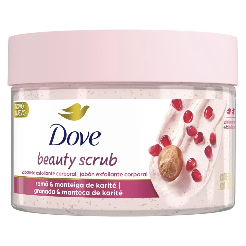 Sabonete Esfoliante Romã & Manteiga de Karité Dove Beauty Scrub Pote 280g