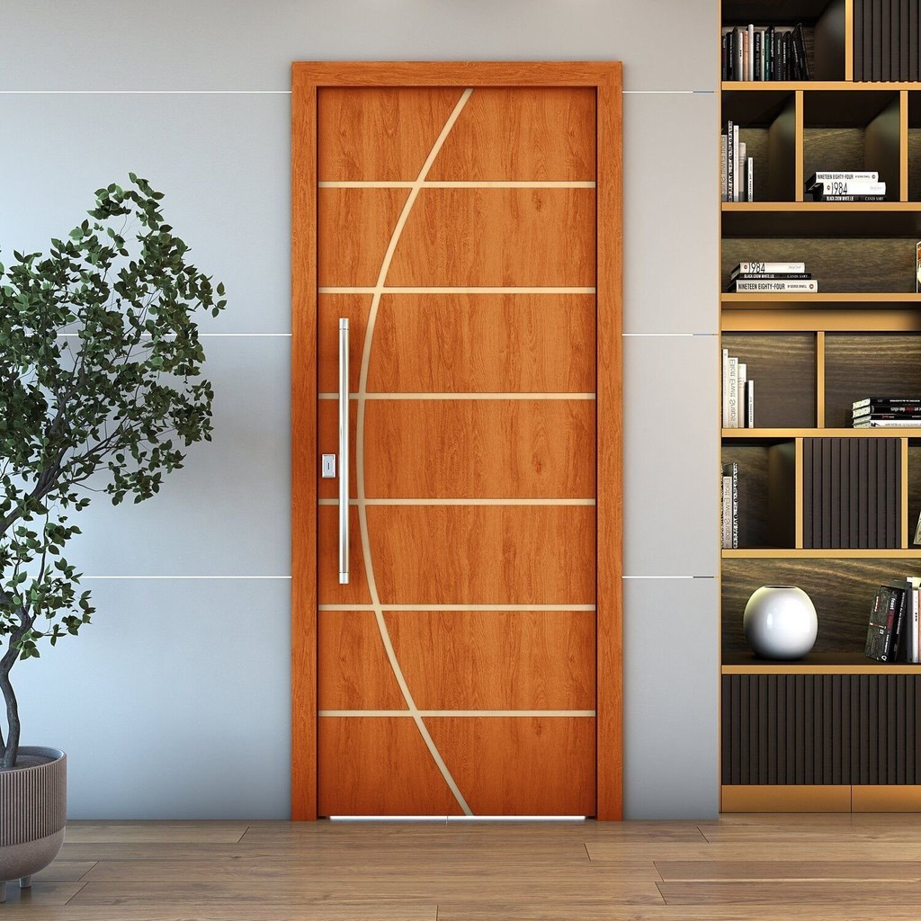 Porta de Madeira Mdf Valuchi Portas em Oferta na Shopee