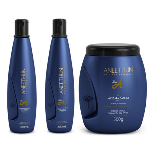 Kit Aneethun Linha A 2 Shampoos 300ml + Máscara 500g JV