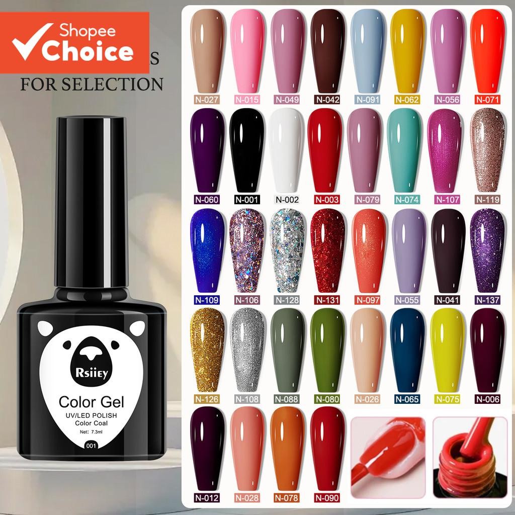 Esmalte Em Gel 7ml Para Kit Inicial Cores Preto Branco Rosa Verde Imersão Sem Limpeza