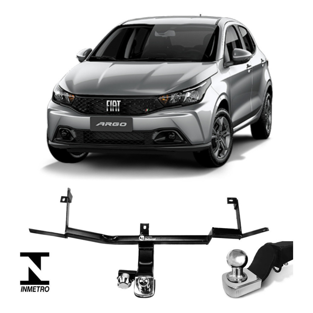Rabicho Fiat Argo 2017 A 2024 Engate Reboque Tração 500kg Reforçado bOM