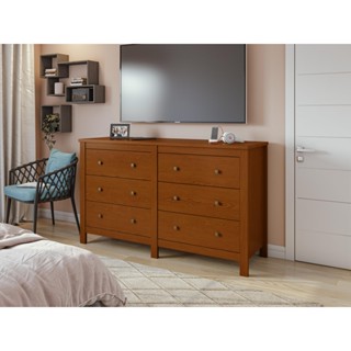 Comoda 6 Gavetas Maggiore Frassino Lopas em Oferta na Shopee