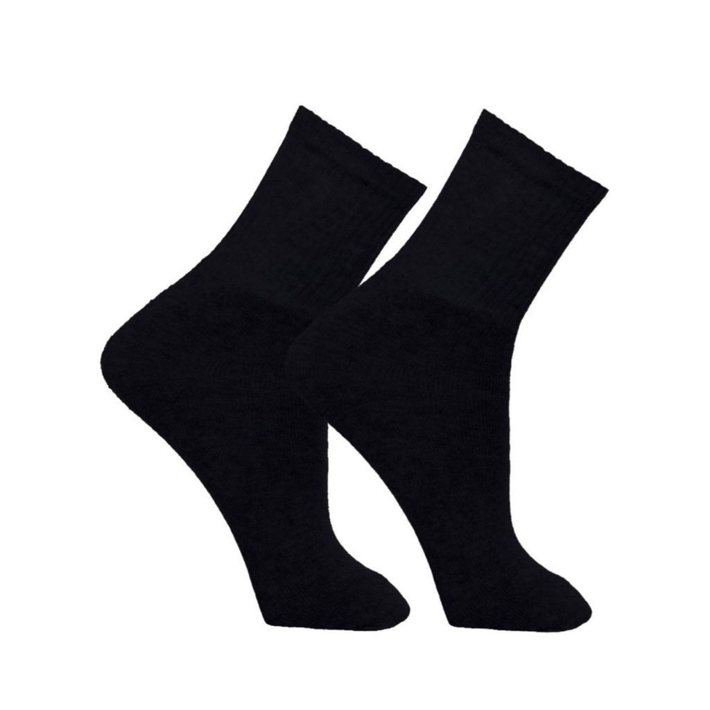 Kit 6/12/24  Pares Meias Cano Longo 75% de Algodão Preta Branca Masculina Feminina em Oferta na Shopee