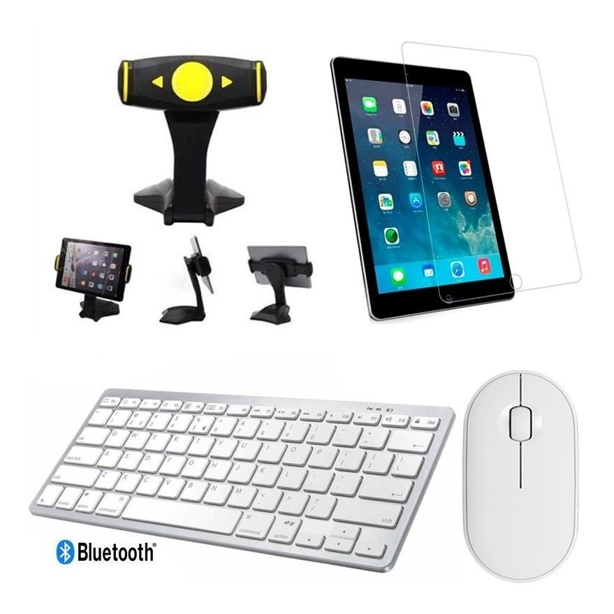 Kit Home iPad Pro 11  2020 Suporte + Teclado + Mouse + Pel