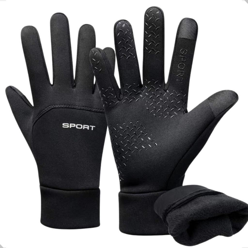Luva Impermeável Moto Bike Térmica Touch Touchscreen Antiderrapante Proteção Chuva Inverno Frio