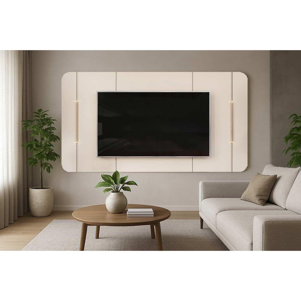 Painel Home p/ TV até 75 Pol Areta 218x132cm Off White - DJ Móveis em Oferta na Shopee