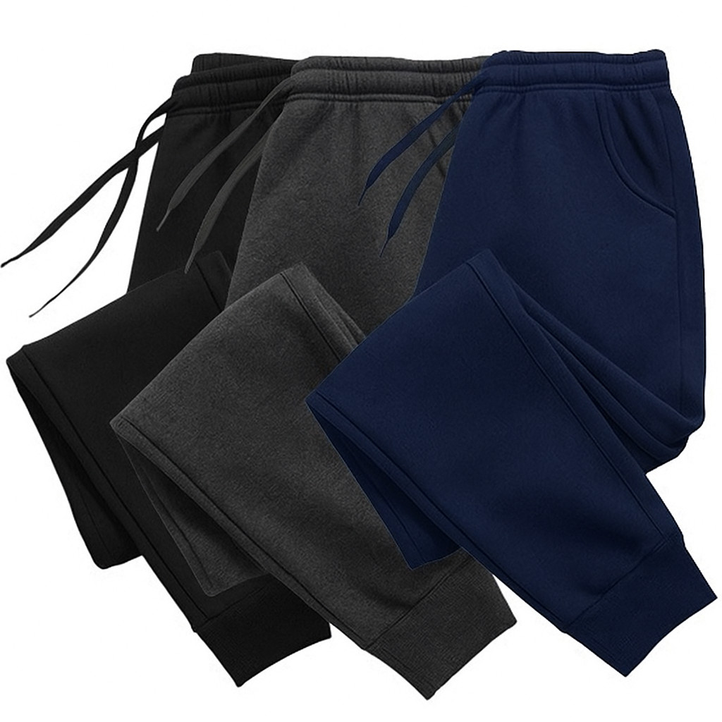 Kit 2 Calça Moletom Slim Confortável Algodão Original Esporte Treino Academia Passeio Básica Confortavel