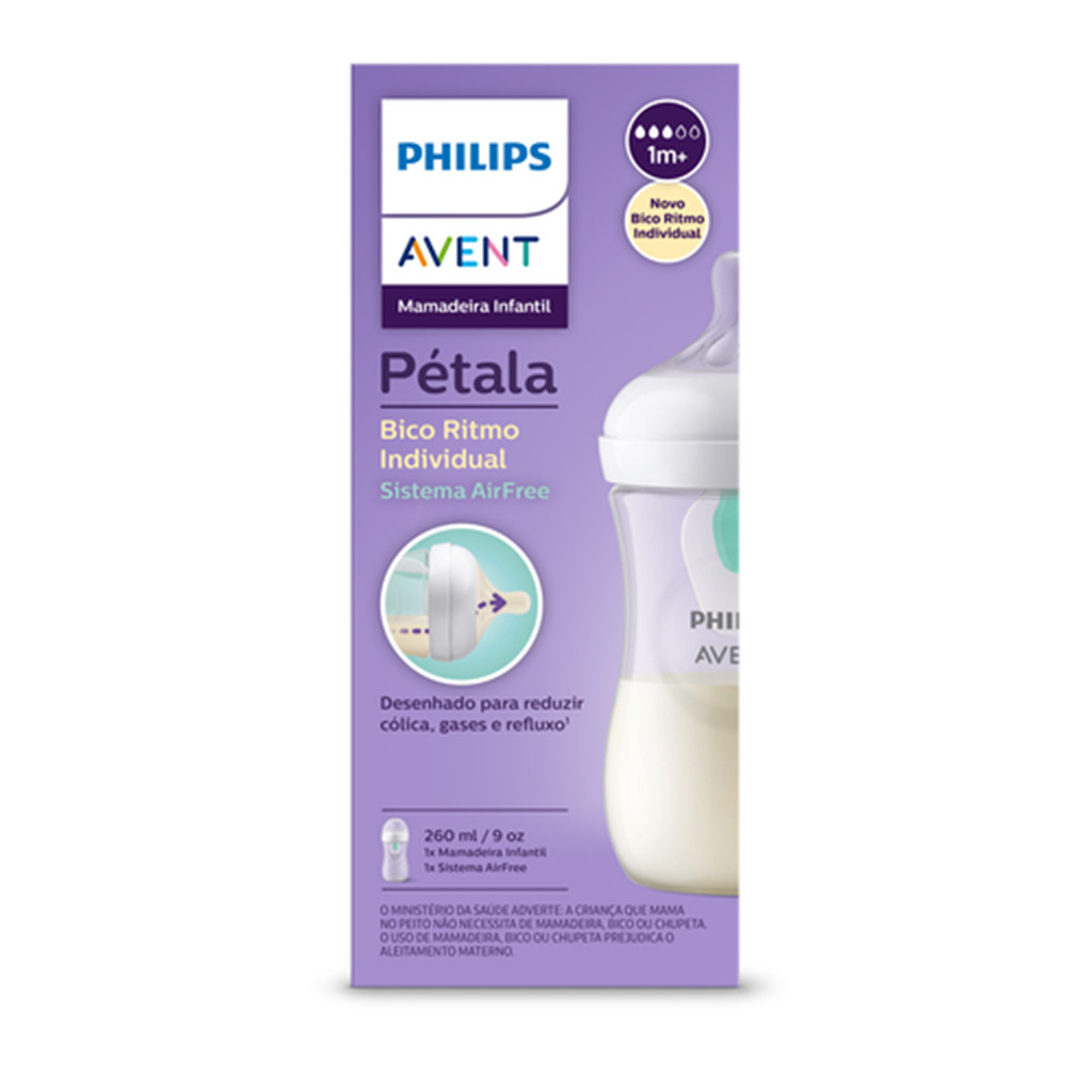 Mamadeira Pétala 3.0 260ml Air Free Philips Avent 1+m