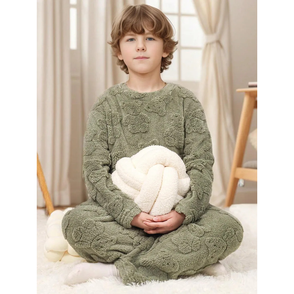 Conjunto Pijama Infantil Fleece Peluciado Inverno Quente E Macio Menina Menino em Oferta na Shopee