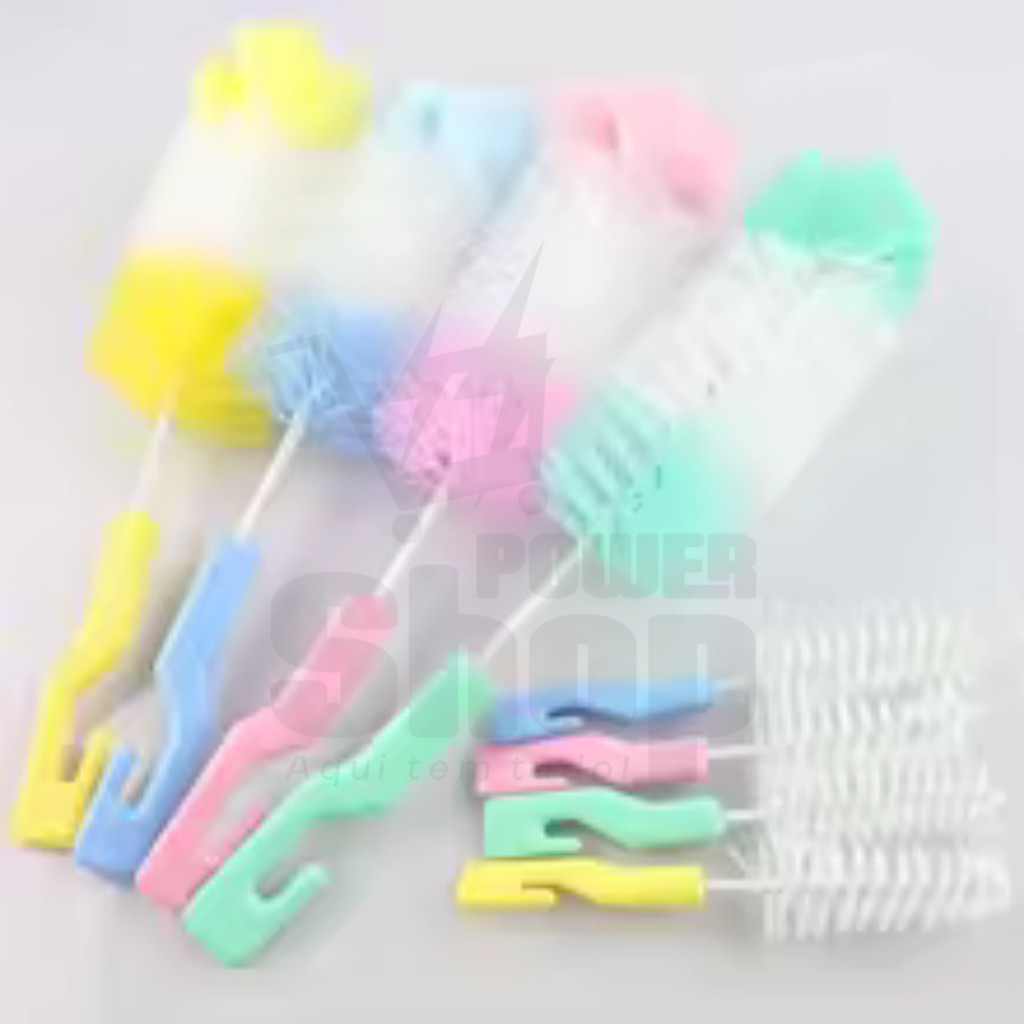 kit de Escova para lavar mamadeiras e garrafas térmicas multiuso dois tamanhos em Oferta na Shopee