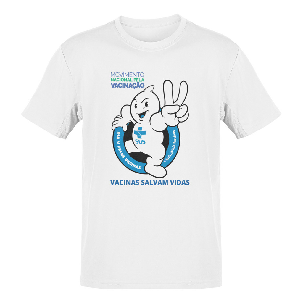 Camiseta Camisa Blusa Zé Gotinha Vacinação Dia V Enfermagem SUS Saúde Campanha Profissionais da Saúde