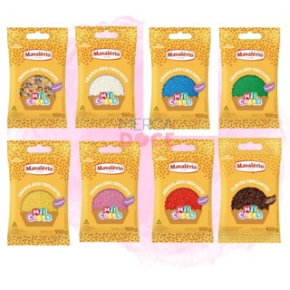 Granulado Crocante Mavalério 120g Diversas Cores  Para Bolos Doces Confeitaria Festas Profissional! em Oferta na Shopee