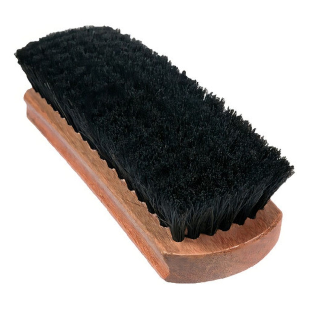 Escova Grande Para Lustro Sapato Couro Cerdas 100% Naturais