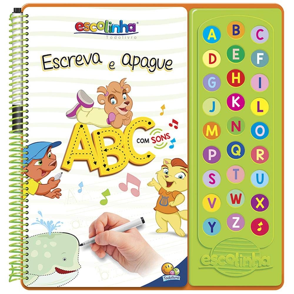 Escolinha: Escute e Aprenda! Escreva e Apague - ABC C/Sons