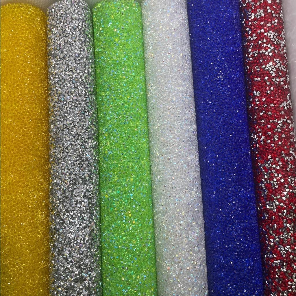 Manta de Strass 24x40cm Micro 20 Cores Brilho Artesanato Laços Roupas Customização