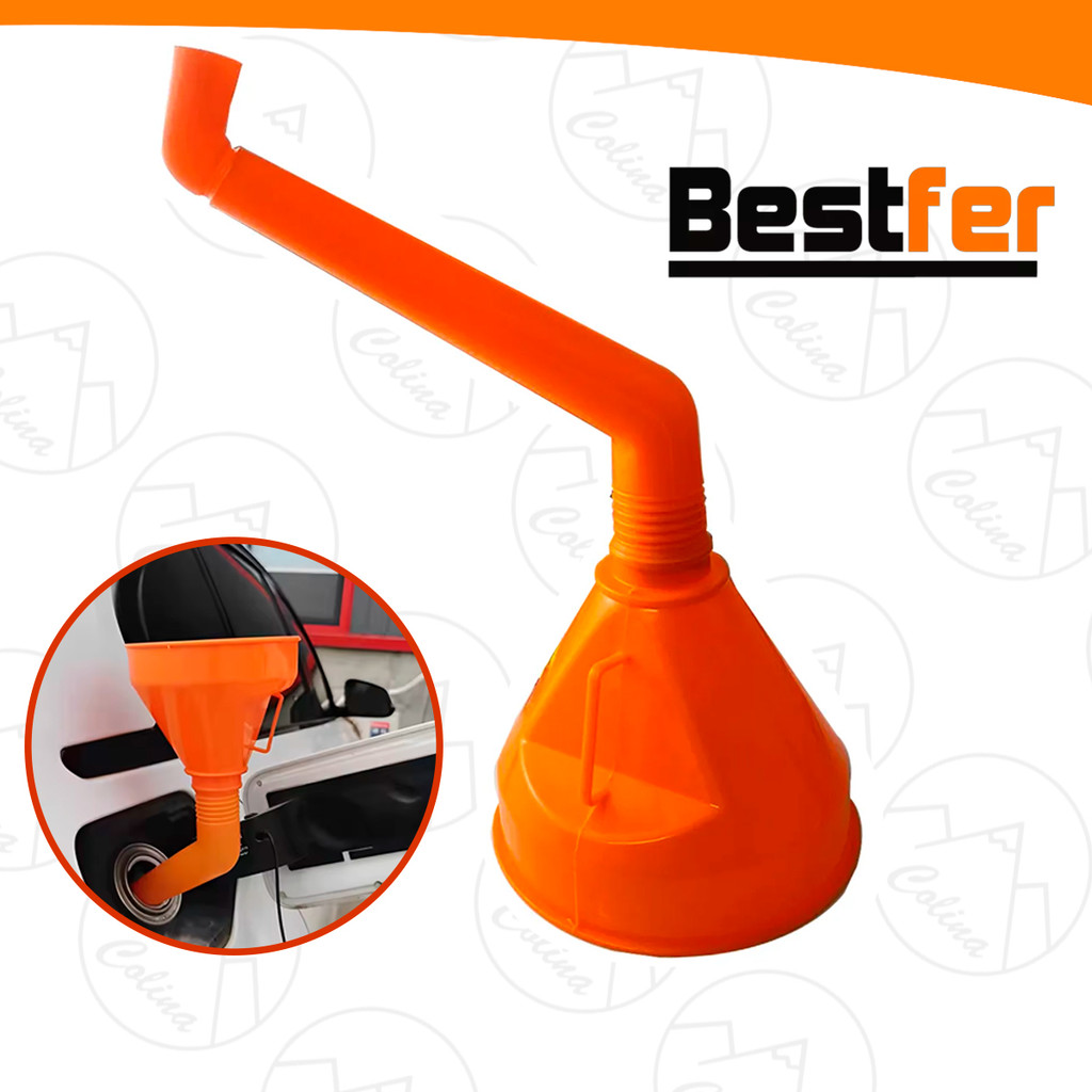 Funil Curvo Automotivo Troca De Óleo Moto Carro Gasolina Fluidos Plástico 