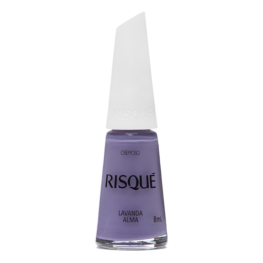 Esmalte Risqué Roxo Cremoso Lavanda Alma 8ml em Oferta na Shopee