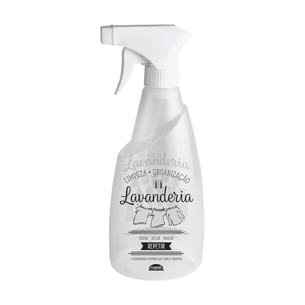 Borrifador de Plástico 580ml com Válvula Lavanderia Plasutil - Home & Living