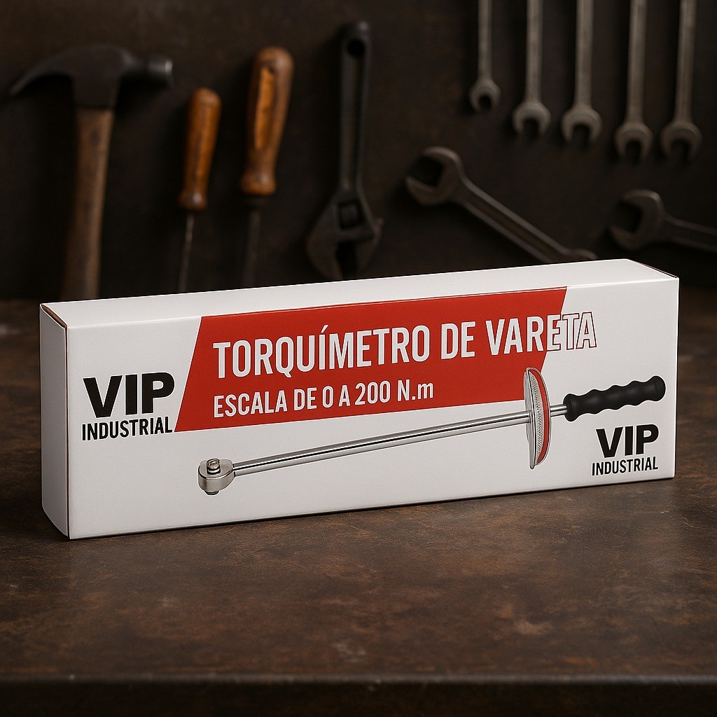 Chave Torquímetro de Vareta 1/2 e 3/8 VIP Industrial 0–200Nm Ferramenta Profissional